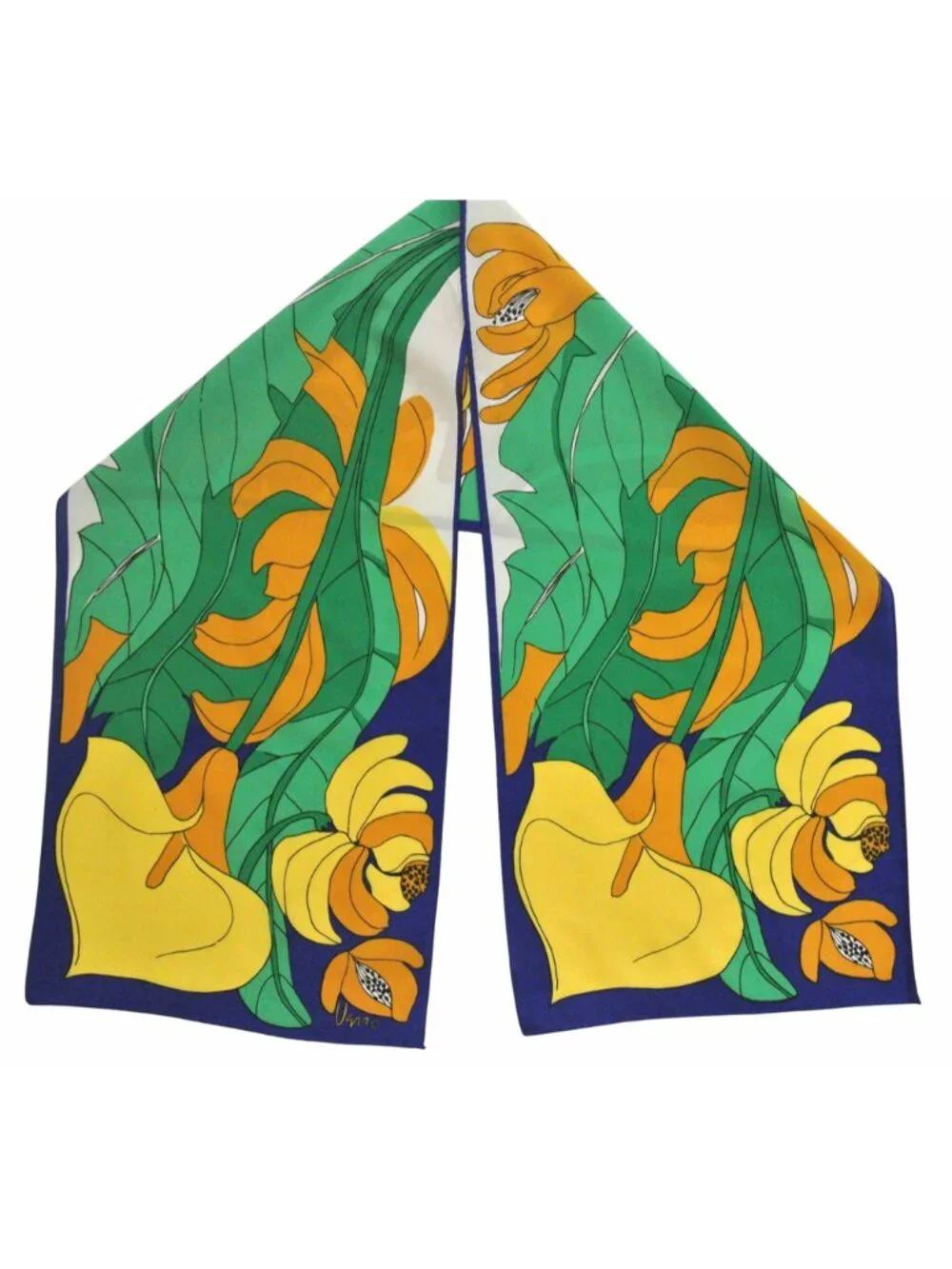 vtg VERA floral print silk scarf